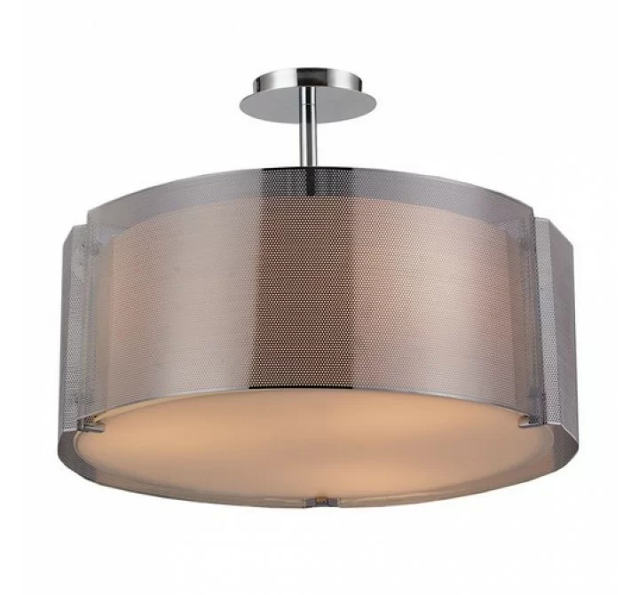 Bromi Lynch Iron Mesh Chrome Drum Pendant