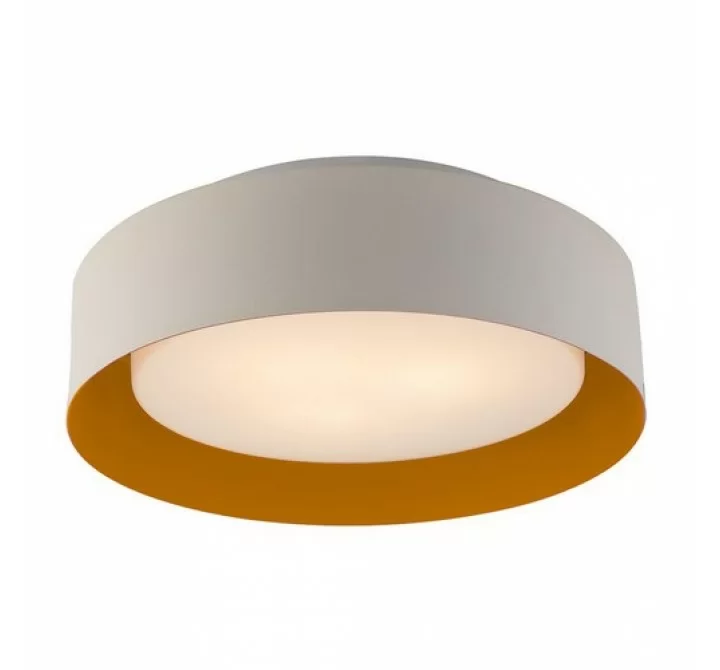 Bromi Lynch White & Orange Flush Mount Ceiling Light