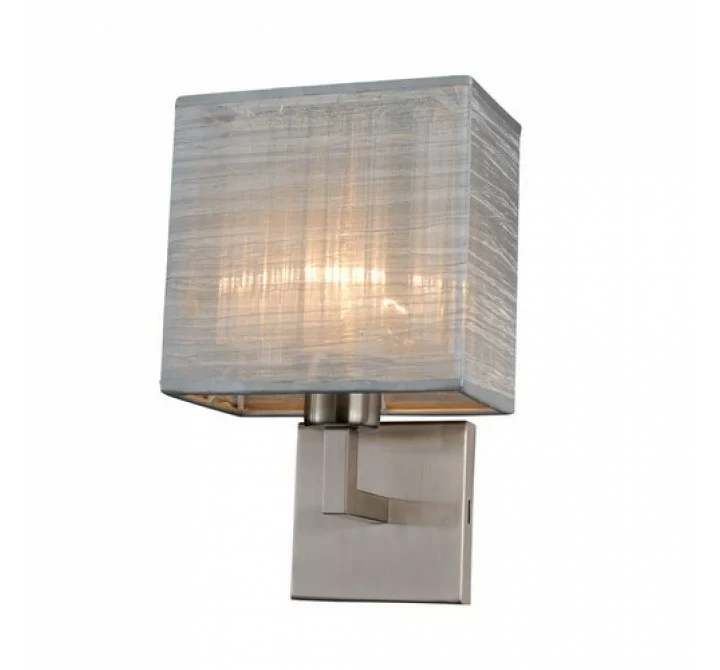 Bromi Prescott Single Silk Silver Wall Scone