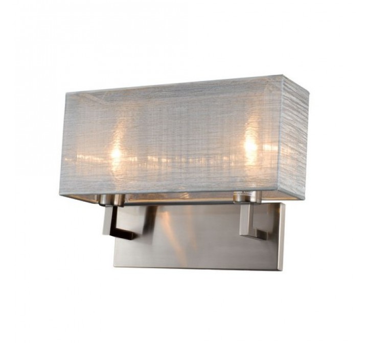 Bromi Prescott Double Silk Silver Wall Scone