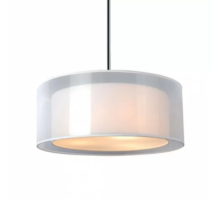 Bromi Phoenix 20 Inch White Pendant