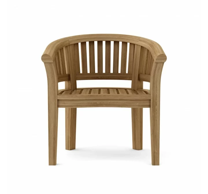 Curve Armchair Extra Thick Wood- front view