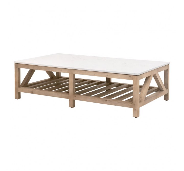 Essentials for Living Spruce Coffee Table - Front Side Angle