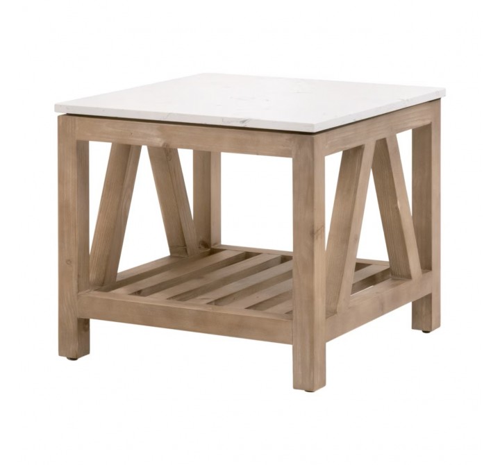 Essentials for Living Spruce End Table - Front Side Angle