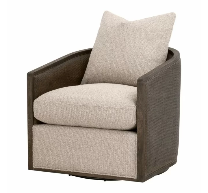 LiveSmart Gellar-Jute, Matte Brown Oak & Cane - Front Side Angle