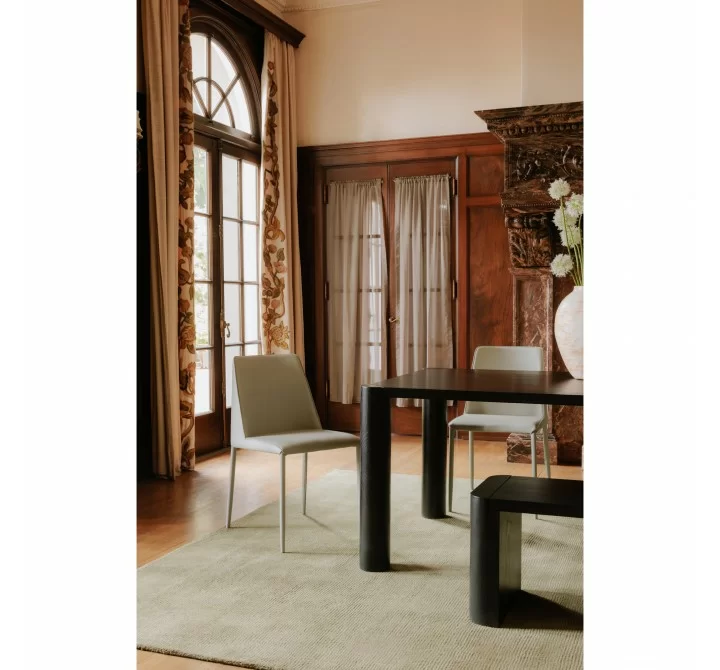 Moe's Home Collection Post Dining Table in Oak Black - Lifestyle