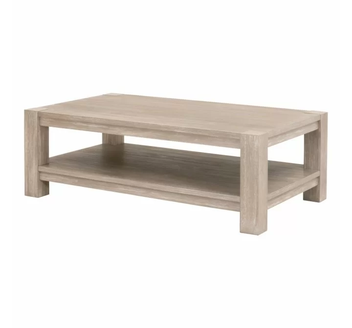 Essentials for Living Dovetail Upholstered Coffee Table - Front Side Angle