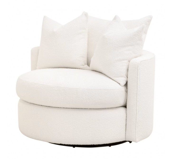 Essentials for Living Lourne Petite Swivel Sofa Chair - Front Side Angle