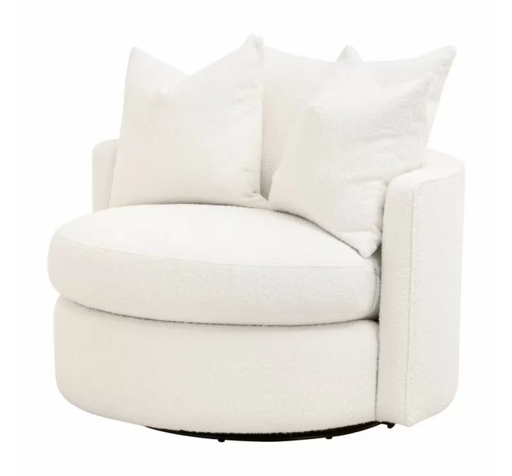 Essentials for Living Lourne Petite Swivel Sofa Chair - Front Side Angle