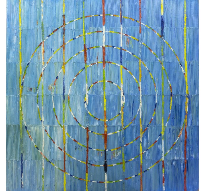 Circles Blue Wall Art