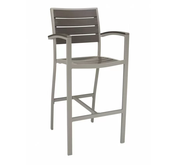 Aluminum Barstool - Black Gray