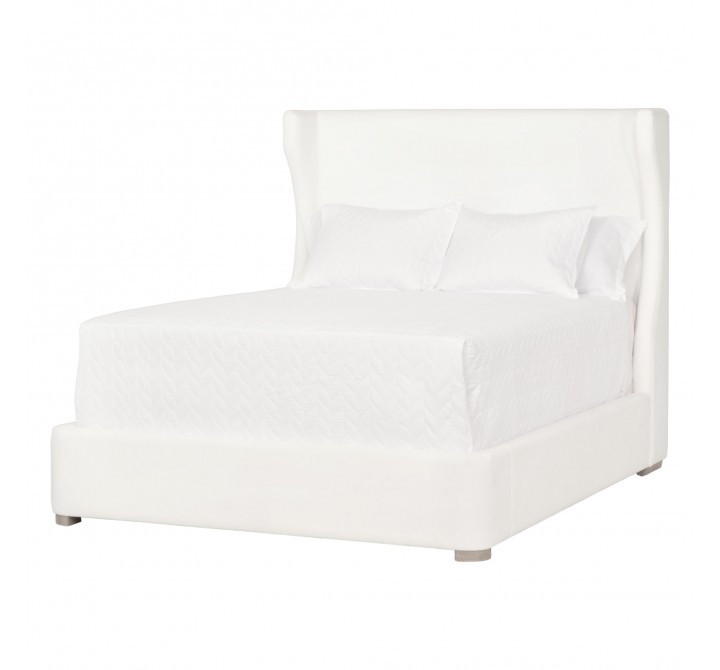 Essentials For Living Balboa Queen Bed in LiveSmart Peyton Pearl and Natural Gray - Angled