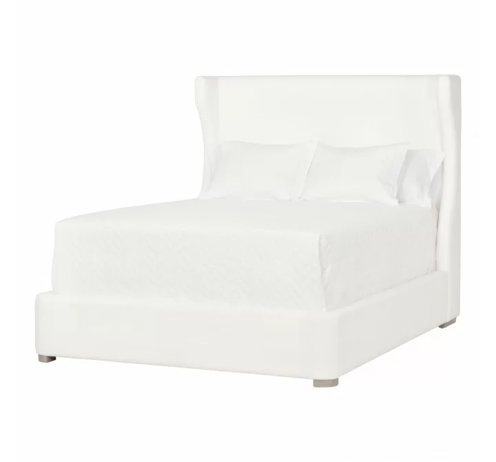 Essentials For Living Balboa Queen Bed in LiveSmart Peyton Pearl and Natural Gray - Angled