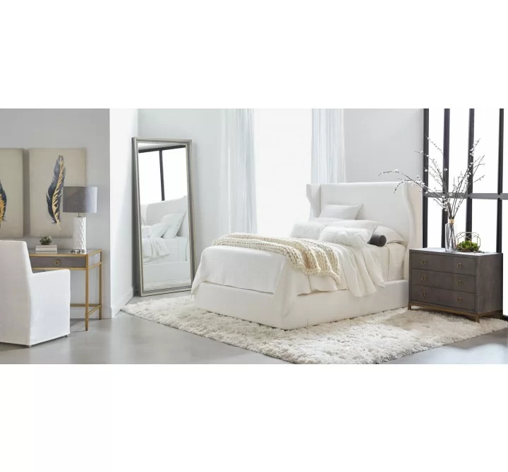 Essentials For Living Balboa Queen Bed in LiveSmart Peyton Pearl and Natural Gray - Lifestyle