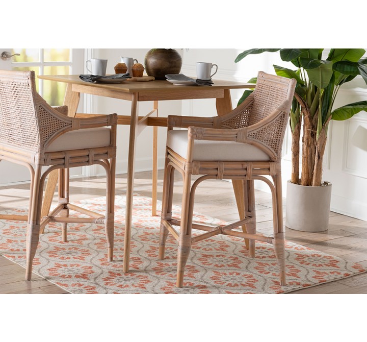 bali & pari Allen Natural Rattan Counter Stool - lifestyle