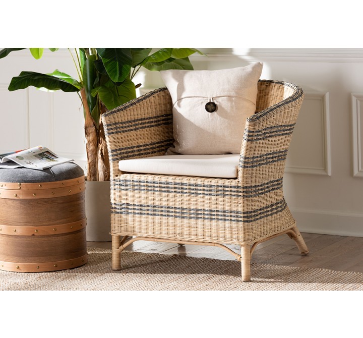 bali & pari Elda Natural Rattan Accent Chair - Lifestyle
