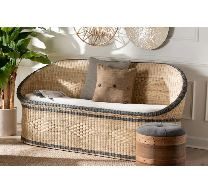 bali & pari Emiliana Natural Rattan Loveseat - Lifestyle
