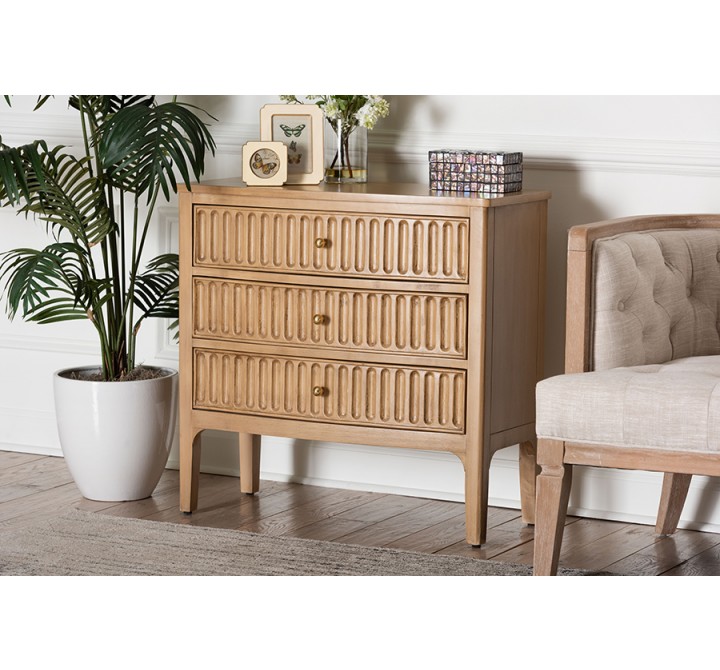 bali & pari Lavi Fluted Wood Chest - lifestyle
