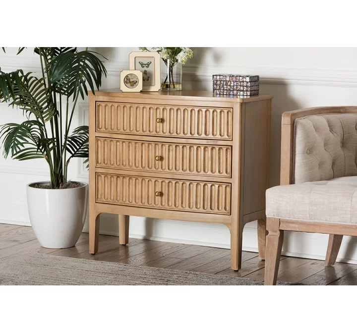 bali & pari Lavi Fluted Wood Chest - lifestyle
