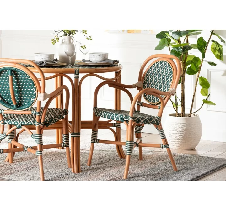 bali & pari Mattie Rattan Bistro Chair - lifestyle