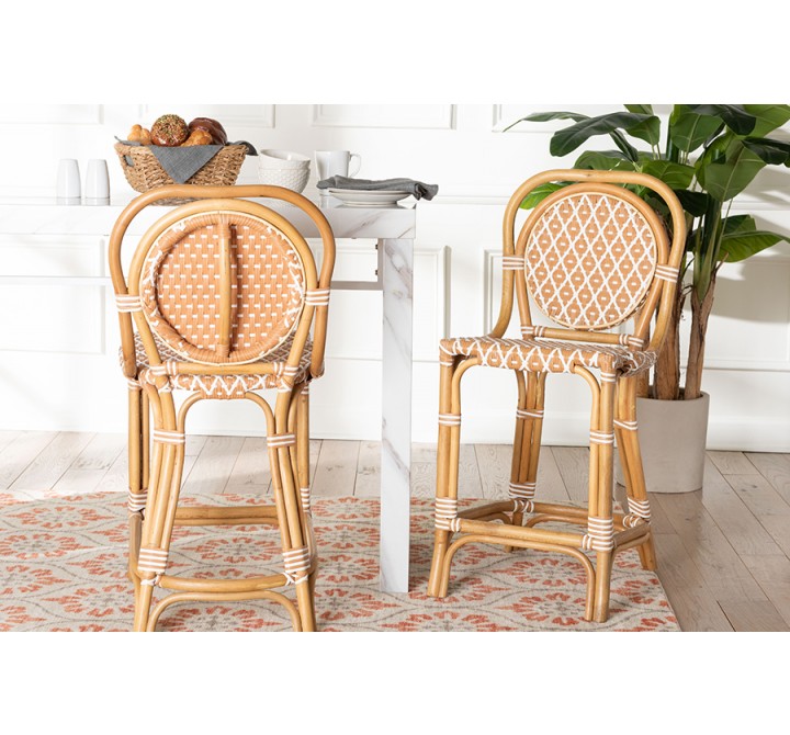 bali & pari Mattie Rattan Bistro Counter Stool - lifestyle