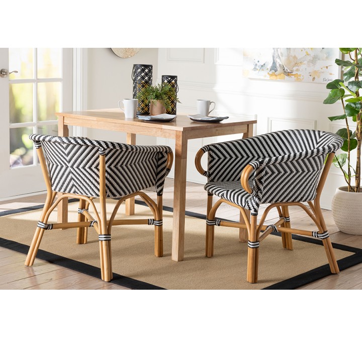 bali & pari Max Rattan Bistro 2-Piece Armchair Set - lifestyle