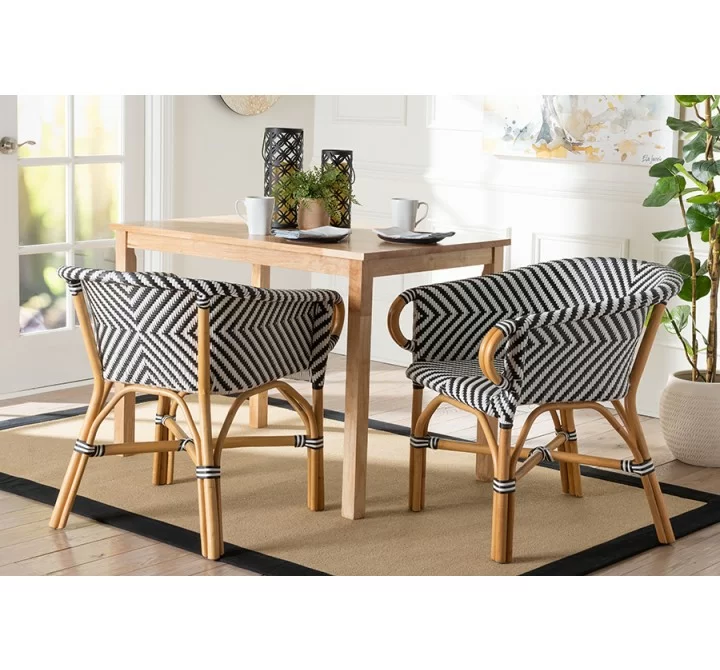bali & pari Max Rattan Bistro 2-Piece Armchair Set - lifestyle