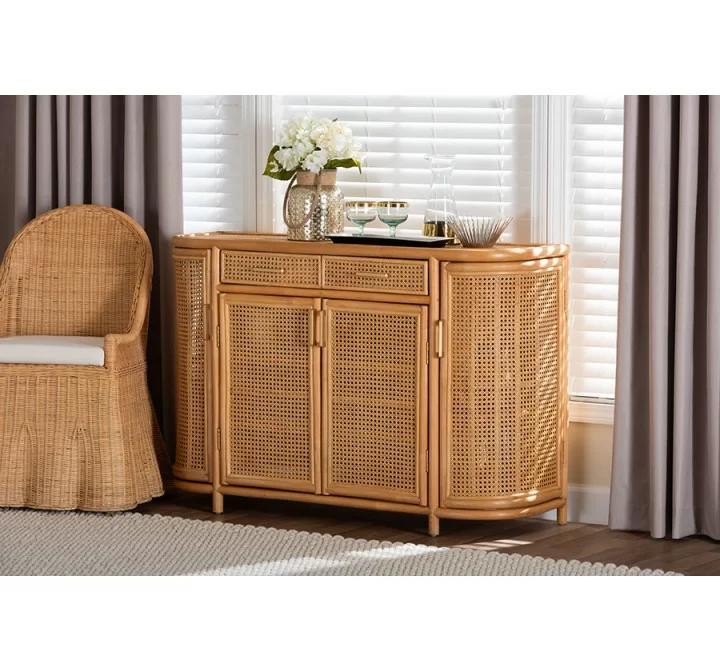bali & pari McKenna Natural Rattan Sideboard - Lifestyle