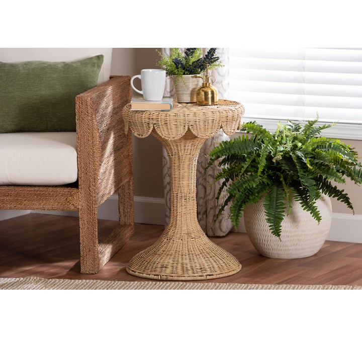 bali & pari Natala Rattan End Table - lifestyle