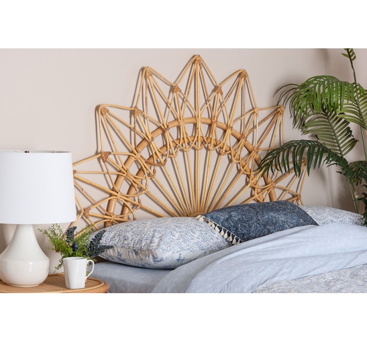 bali & pari Solara Natural Rattan Headboard - lifestyle