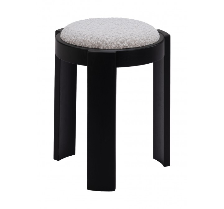 Banjul Ottoman in Misty Gray- angular view 1