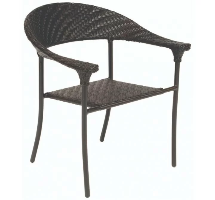 Woodard Barlow Stackable Dining Arm Chair - Angled