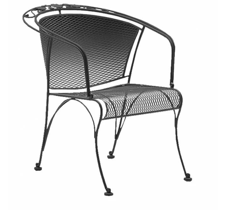 Woodard Barrel Dining Chair with Optional Seat and Back Cushion