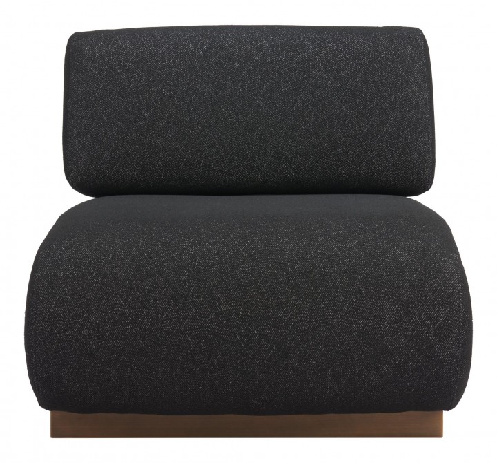 Barsa Accent Chair in Black- Front View