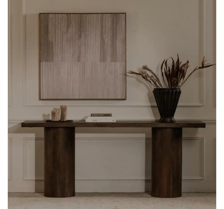 Moe’s Home Collection Hadley Console Table in Warm Brown - Lifestyle
