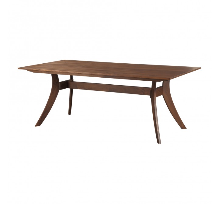 Moe's Home Collection Florence Rectangular Small Dining Table - Walnut - Front Side Angle