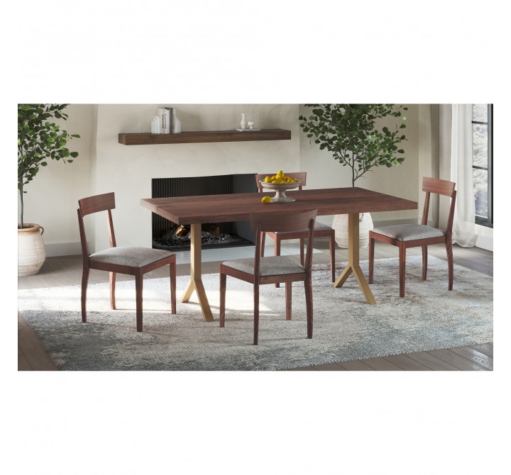 Moe's Home Collection Leone Dining Chair in Walnut - Set of Two - Lifestyle