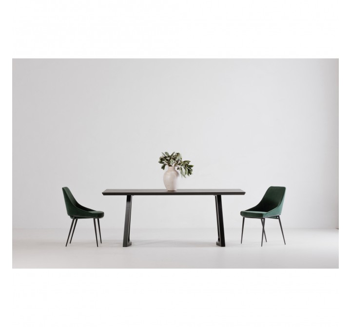 Moe's Home Collection Silas Rectangular Dining Table Black Ash - Lifestyle