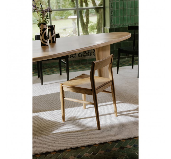 Moe's Home Collection Owing Dining Chair, Natural Oak - Set of Two - Lifestyle