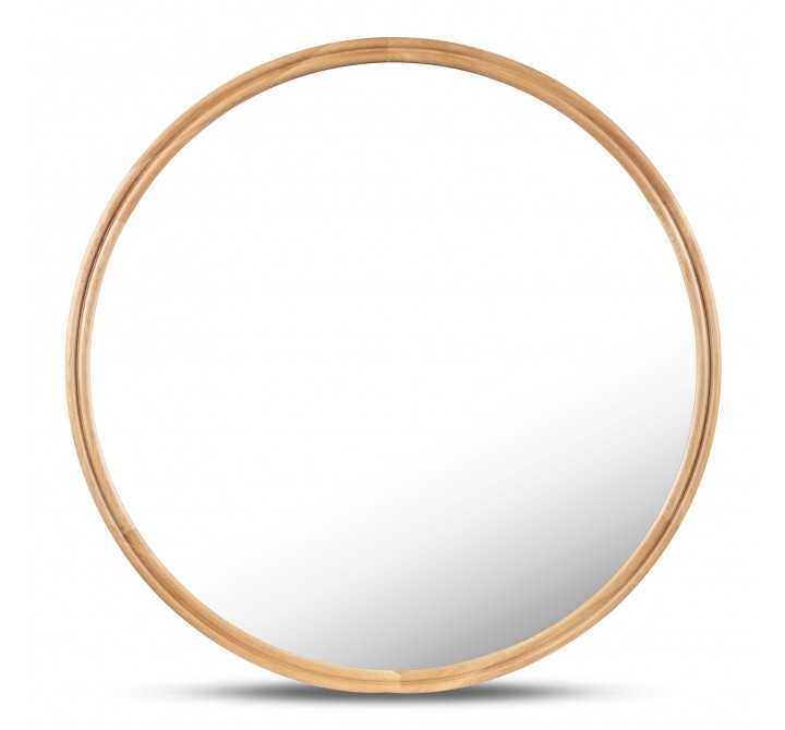 Moe’s Home Collection Alcott Round Mirror Small in Oak