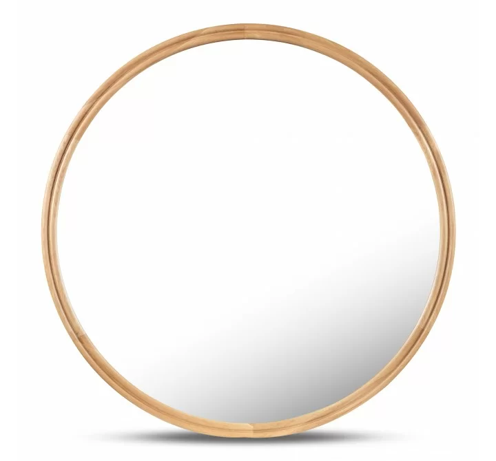 Moe’s Home Collection Alcott Round Mirror Small in Oak