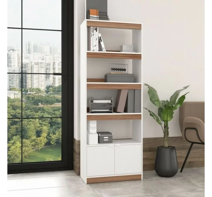Manhattan Comfort Mid-Century Modern Ratzer Bookcase
