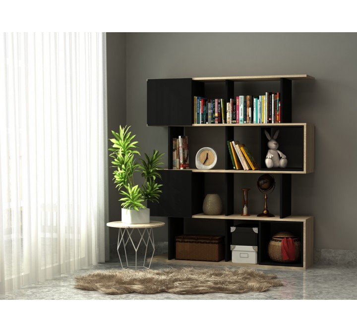 Anderson Teak Alliance Geometric Bookcase - Lifestyle