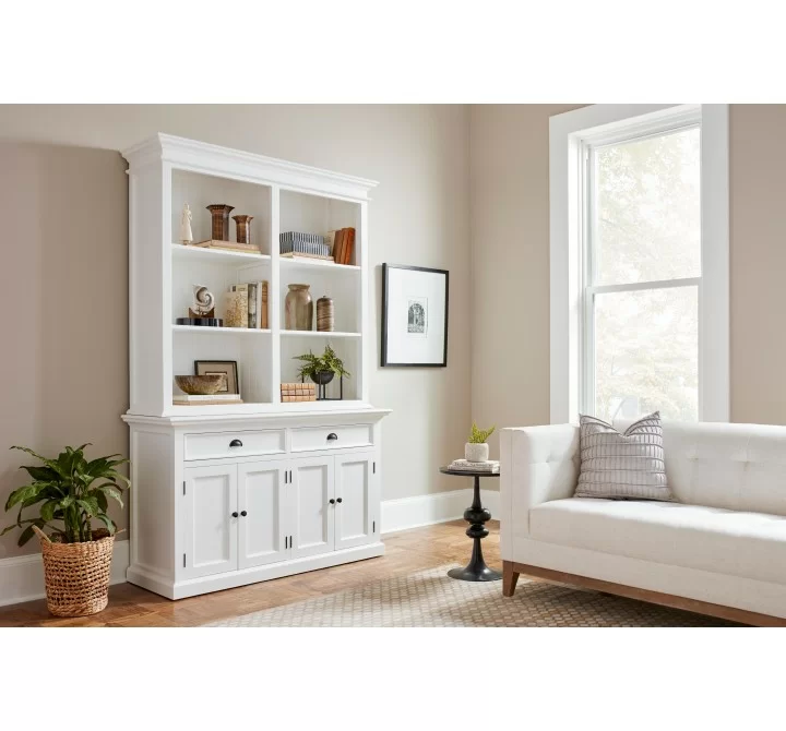 NovaSolo Halifax Buffet Hutch Unit with 6 Shelves - Lifestyle