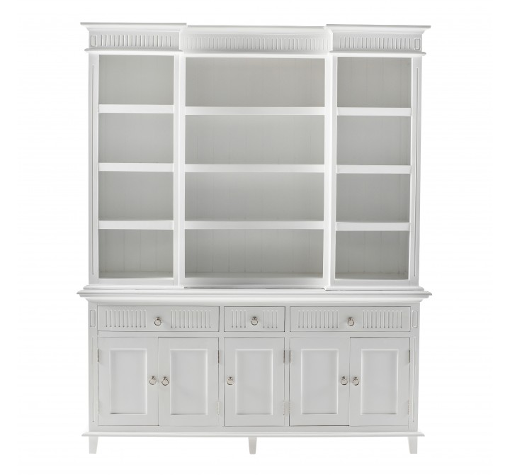 Nova Solo Skansen Kitchen Hutch Cabinet with 5 Doors, 3 Drawers - Front Angle