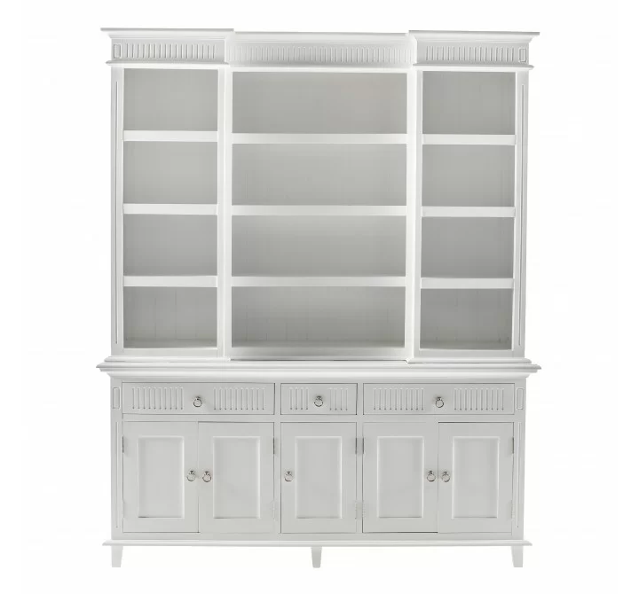 Nova Solo Skansen Kitchen Hutch Cabinet with 5 Doors, 3 Drawers - Front Angle