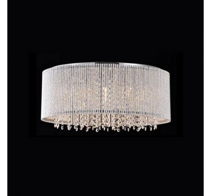 Bromi Crystalline Round Flush Mount Crystals Chandelier