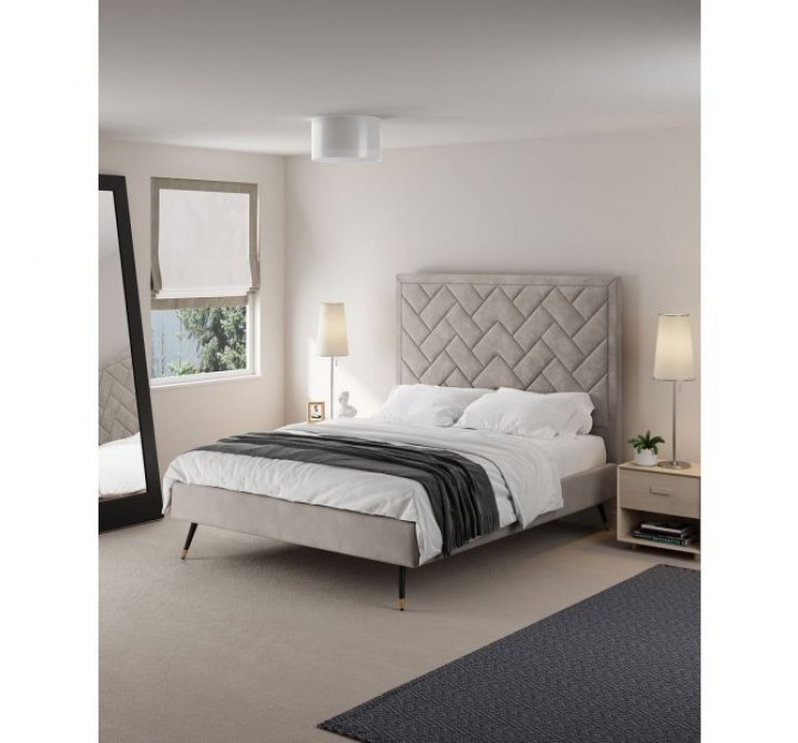 Manhattan Comfort Crosby Modern Queen Size Greige