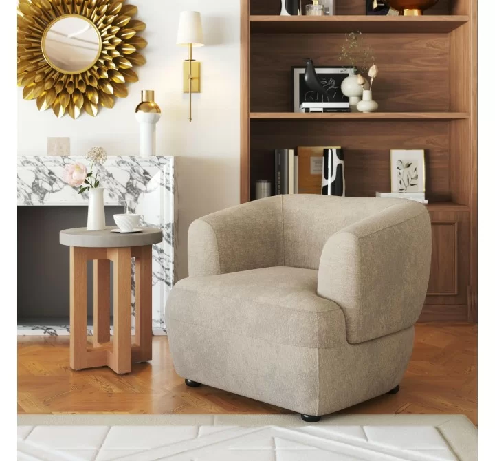 Bekker Accent Chair in Golden Beige- Lifestyle 1