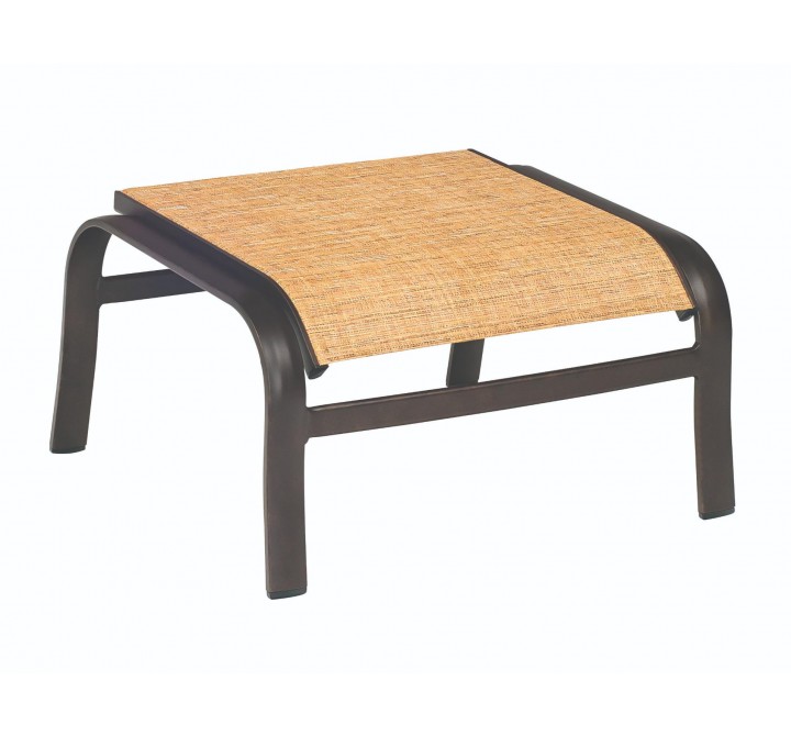 Woodard Fremont Padded Sling Ottoman - Angled